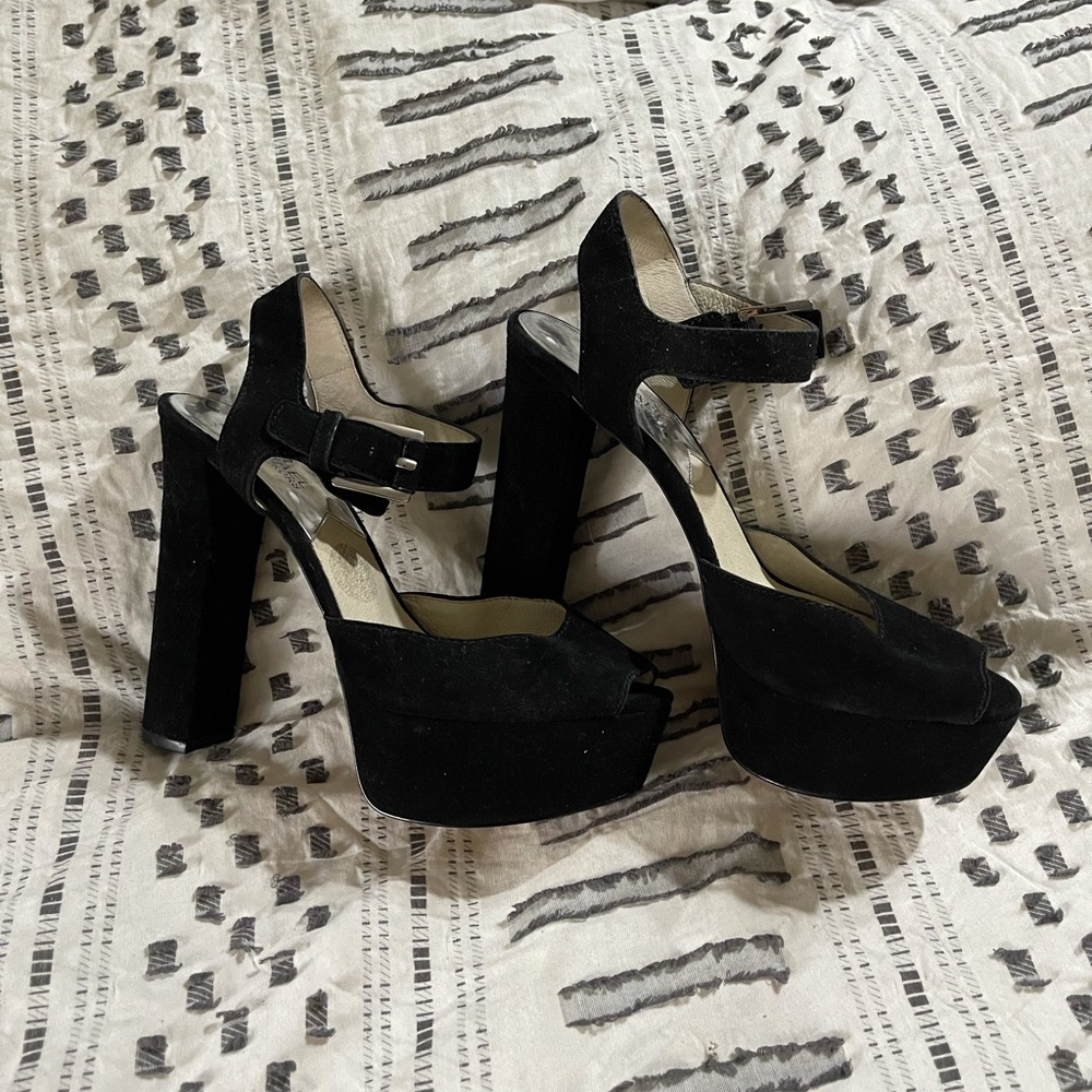 Michael kors suede heels
